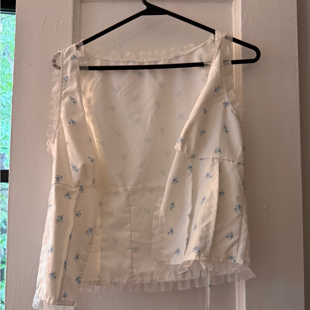 Flower Tie Top